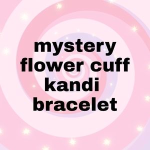 Mystery flower cuff kandi bracelets